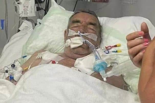 Sammy in hospital in Turkey