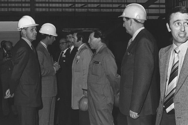 Prince Charles unveiled a plaque and signed a visitor book to mark his visit to the Pallion shipyard of Sunderland Shipbuilders in 1979.