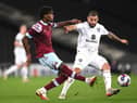 Pierre Ekwah playing for West Ham United U21 against MK Dons in the Papa John's Trophy. (Photo by Shaun Botterill/Getty Images)