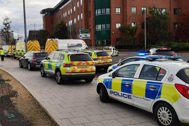 Police deal with incident on St Mary's Way, Sunderland