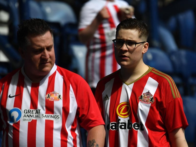 Sunderland fans at Preston North End in the Championship on Saturday.