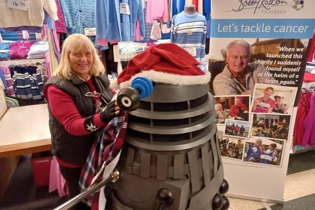 The Dalek who helped to fundraise in Sunderland.