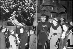 The heavens opened on the day the Queen came to Sunderland in 1954.
