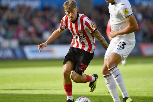 Jack Clarke playing for Sunderland at Swansea. Picture by FRANK REID