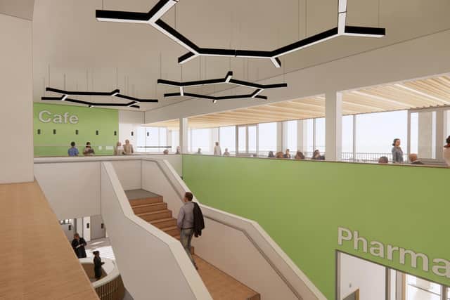 How the inside of the new eye hospital could look.