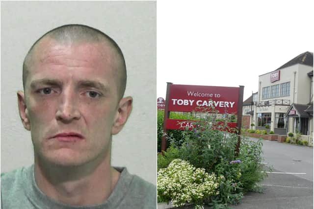 Michael Hazard, left, has been jailed for a lockdown raid on Sunderland's Toby Carvery at The Barnes.