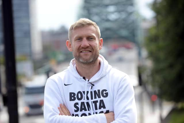 Olympic boxing medallist Tony Jeffries on a visit home to Sunderland