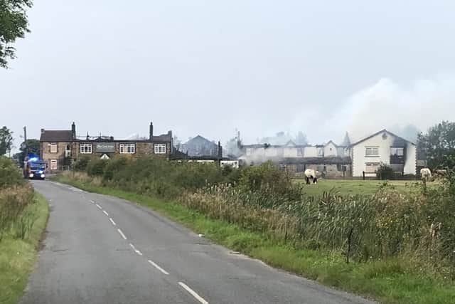 Smoke was spotted coming from the Houghton pub. (Photo by Ian Mcclelland Media)