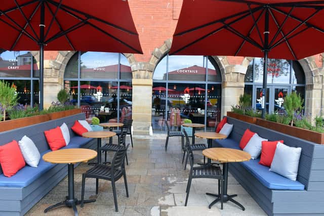 New outdoor seating area at The Engine Room, Fire Station.