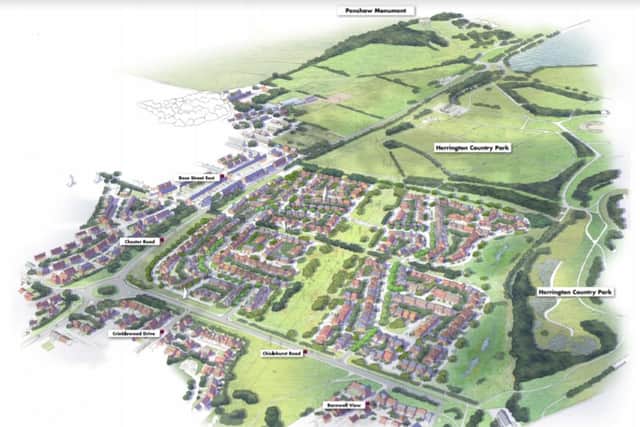 An aerial impression of the development released during a consultation phase.