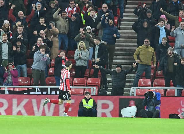Edouard Michut celebrates scoring against Sheffield United
