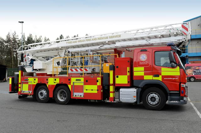 A fire appliance ready for action.