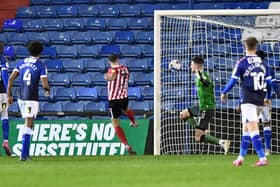 Chris Maguire scores for Sunderland at Boundary Park