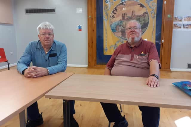 Washington Support Group for Men secretary, Billy Crebbin, 69 (left), and club chairman Malcolm Watson, 72.