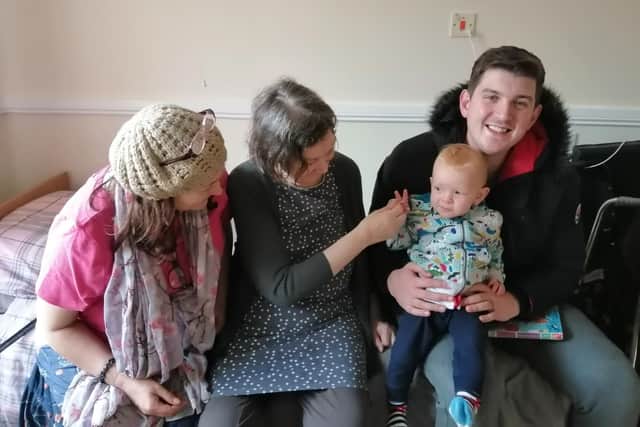 Deborah Doyle, with her mum Sylvia Griffiths, son Daniel and grandson Dexter.