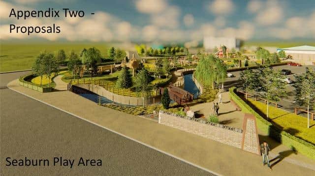 CGI images of proposed new play park at Lowry Road at Seaburn.