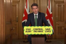 Education Secretary Gavin Williamson delivers a briefing from Downing Street on Thursday, July 2.