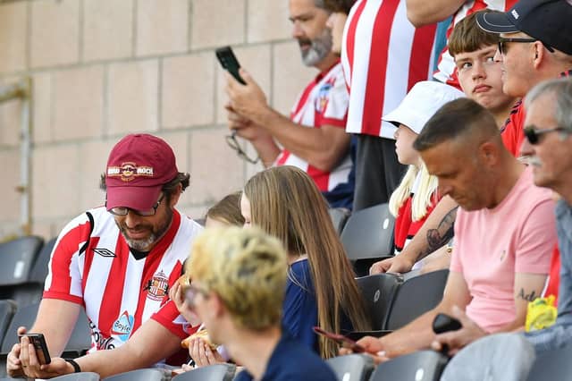Sunderland fans enjoy the victory over Dundee United. Pictures by Frank Reid.
