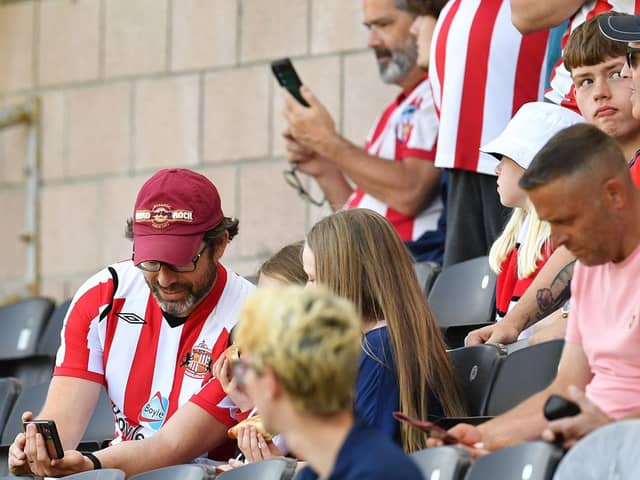 Sunderland fans enjoy the victory over Dundee United. Pictures by Frank Reid.