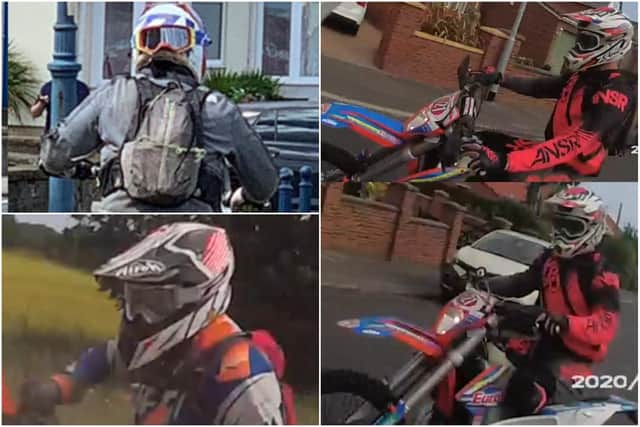 Durham Constabulary has shared a series of photos in a bid to trace these riders.