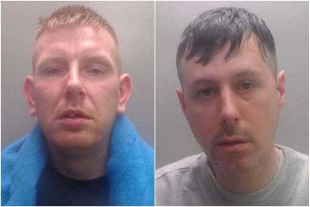 The pair appeared at Durham Crown Court for sentencing for a burglary in Seaham. Bywater, 33, of Alwin, in Washington, was handed a 27-month prison sentence , while Claydon, 33, of Chelmsford Street, in Darlington, was given a three-year prison sentence.
