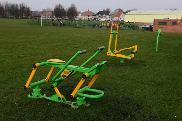 New outdoor gym equipment at Hylton Road playing fields. Picture by Kevin Brady.