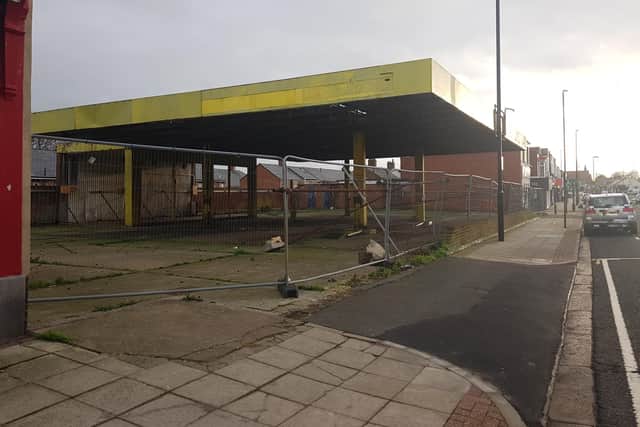 Former service station site off Ryhope Road, Sunderland, pictured in late December 2022.