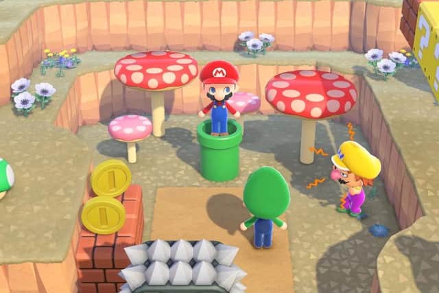 Super Mario-themed items are coming to Animal Crossing! (Image: Nintendo)