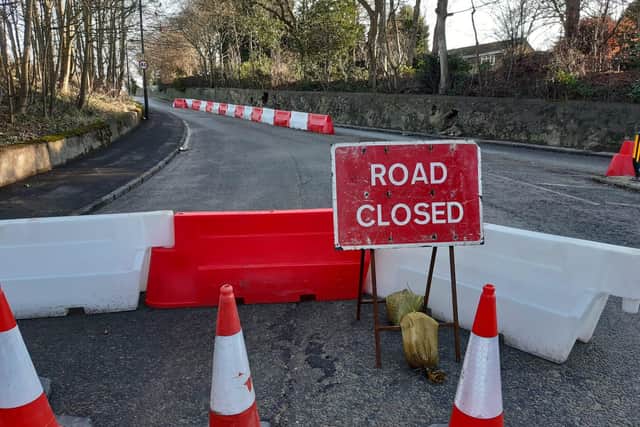 A section of Silksworth Road has been closed off due to safety concerns caused by a wall.