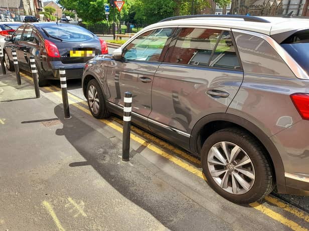 The council says it is tackling illegal parking near Burn Park.