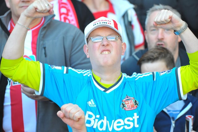 Sunderland fans in action against Newcastle United during past seasons.