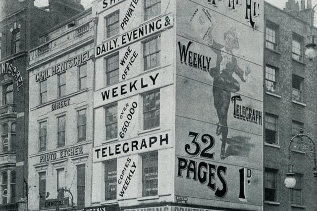 London’s Fleet Street offices of Sheffield Newspapers, 1897