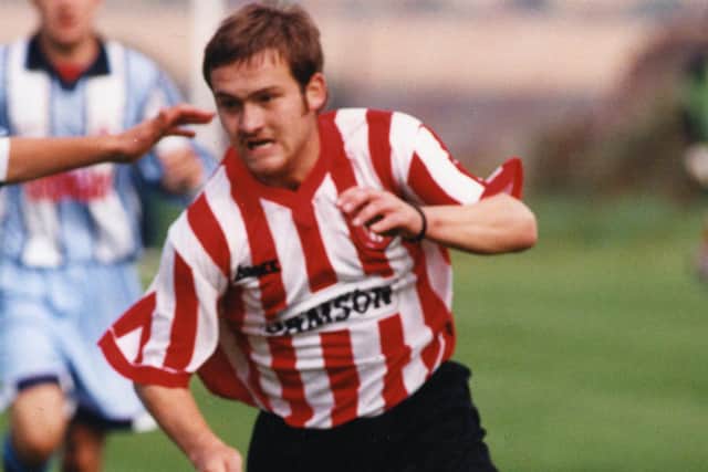 Paul Conlon pictured in action for Sunderland's youth team after moving from Hartlepool United in 1996.
