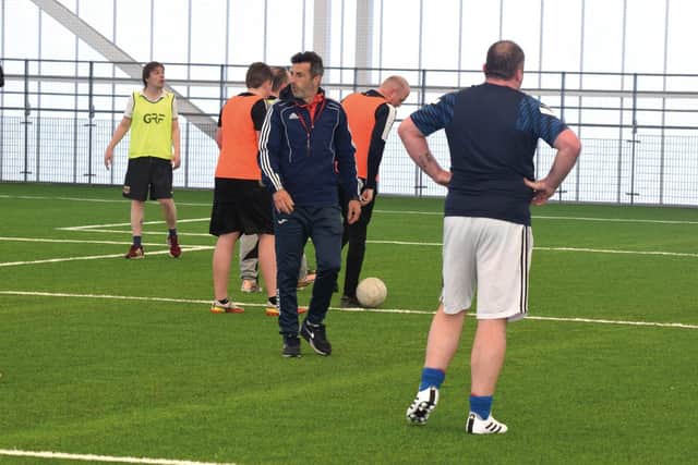 Julio Arca trains with Swan Lodge residents