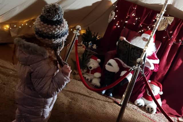 An example of the tepee Christmas grotto which the charity are hoping to create.
