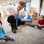 Chancellor Jeremy Hunt, at a nursery after announcing his childcare reforms.