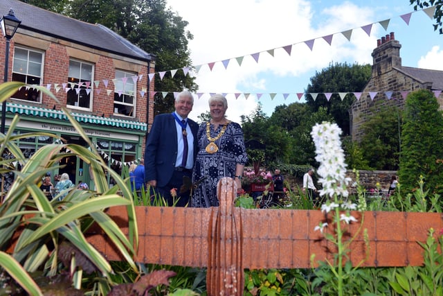 Mayor of Sunderland Alison Smith with her husband and consort David Smith were delighted by what they saw in Washington Village.