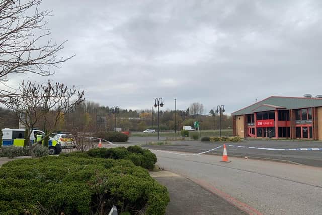Northumbria Police put a cordon in place outside the DW Fitness gym in Timber Beach Road, North Hylton, as inquiries got under way.