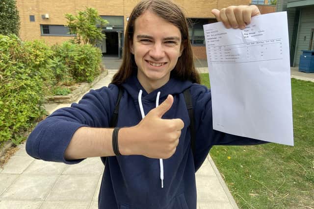 Byron Richardson, 18, achieved straight A grades despite suffering from long Covid.

Picture by FRANK REID