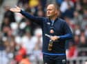 SUNDERLAND, ENGLAND - JULY 31: Sunderland manager Alex Neil reacts on the touchline during the Sky Bet Championship between Sunderland and Coventry City at Stadium of Light on July 31, 2022 in Sunderland, England. (Photo by Stu Forster/Getty Images)