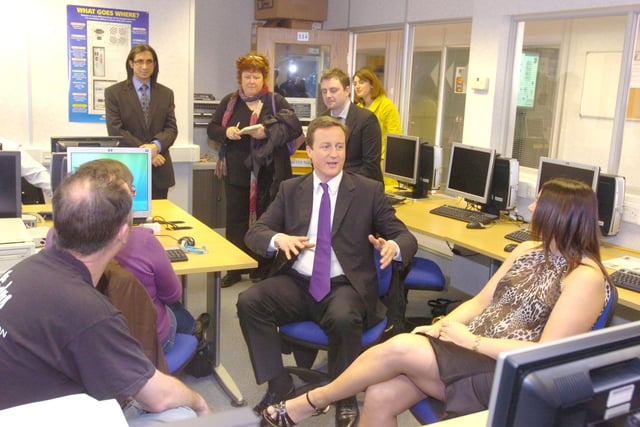 David Cameron was the Leader of the Opposition when he visited the City of Sunderland College Shiney Row in 2009.