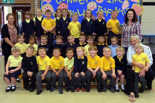 Don't they look smart? It's the new starters at Fulwell Infants School in 2011.