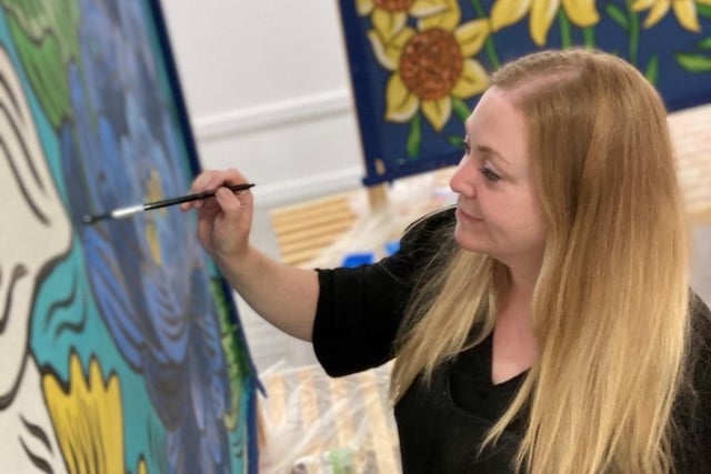 Kerry works as an art teacher in primary and secondary schools and also teaches in art galleries and museums, locally and nationally. She created The Art Room in 2018
and is now based in The Athenaeum building on Fawcett Street, where she delivers art and craft lessons, including watercolour classes and a Saturday kids’ class.