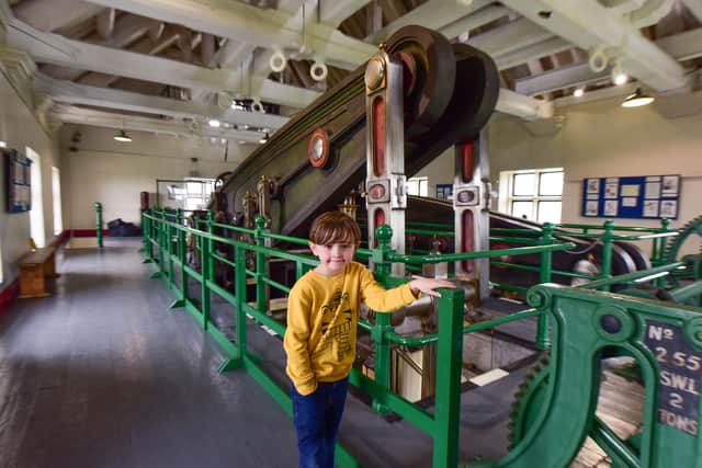 Millen Green, seven, visiting Ryhope Engines Museum.