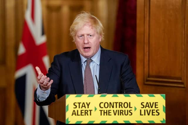 Prime Minister Boris Johnson, during a media briefing in Downing Street, London, on coronavirus (COVID-19). Photo: Andrew Parsons/10 Downing Street/Crown Copyright/PA Wire