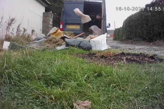 Robert Wright was caught on camera illegally dumping waste.