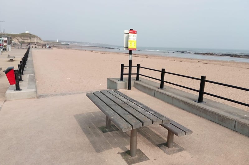 Not a soul on the beach at Roker.