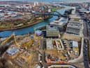 An aerial view of the Riverside Sunderland development, with the Tolent site in the foreground.