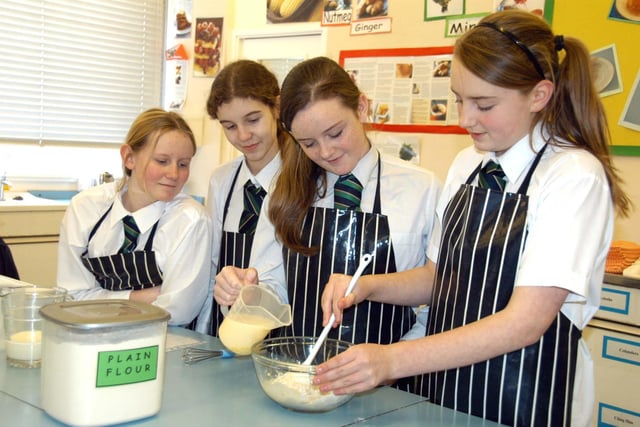 Pancake making at St Anthony's School in 2008. Recognise anyone?