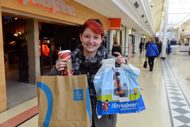 Sarah Proctor was out enjoying the sales on Black Friday.